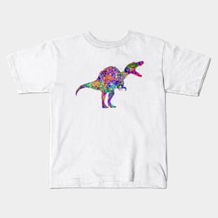 Spinosaurus dinosaur watercolor Kids T-Shirt